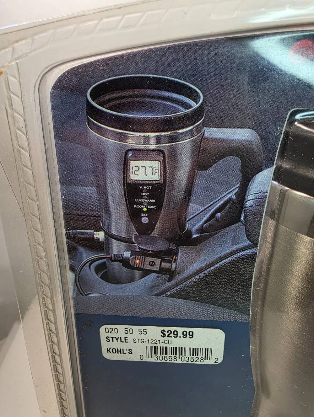 Smartgear Travel Mug Auto 12V Digital Heated Travel Mug Hot Stainless Coffee Cup
